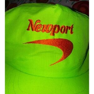 Vintage 80's Newport Neon Green Snapback Hat One Size Fits All Y2K 90's